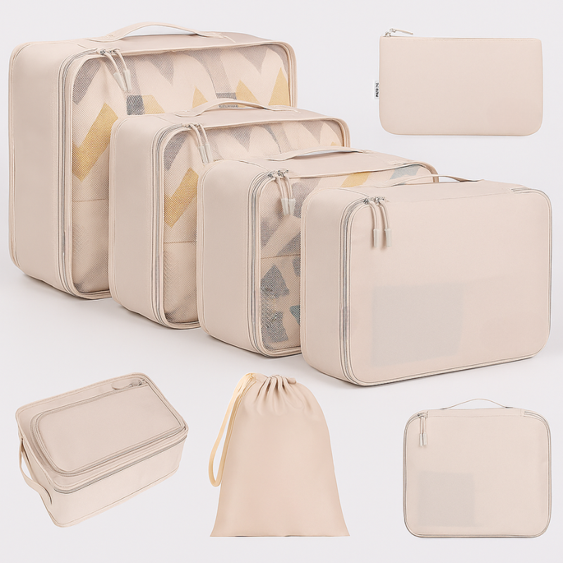8 Set Packing Cubes Luggage Packing Organizers for Travel Accessories