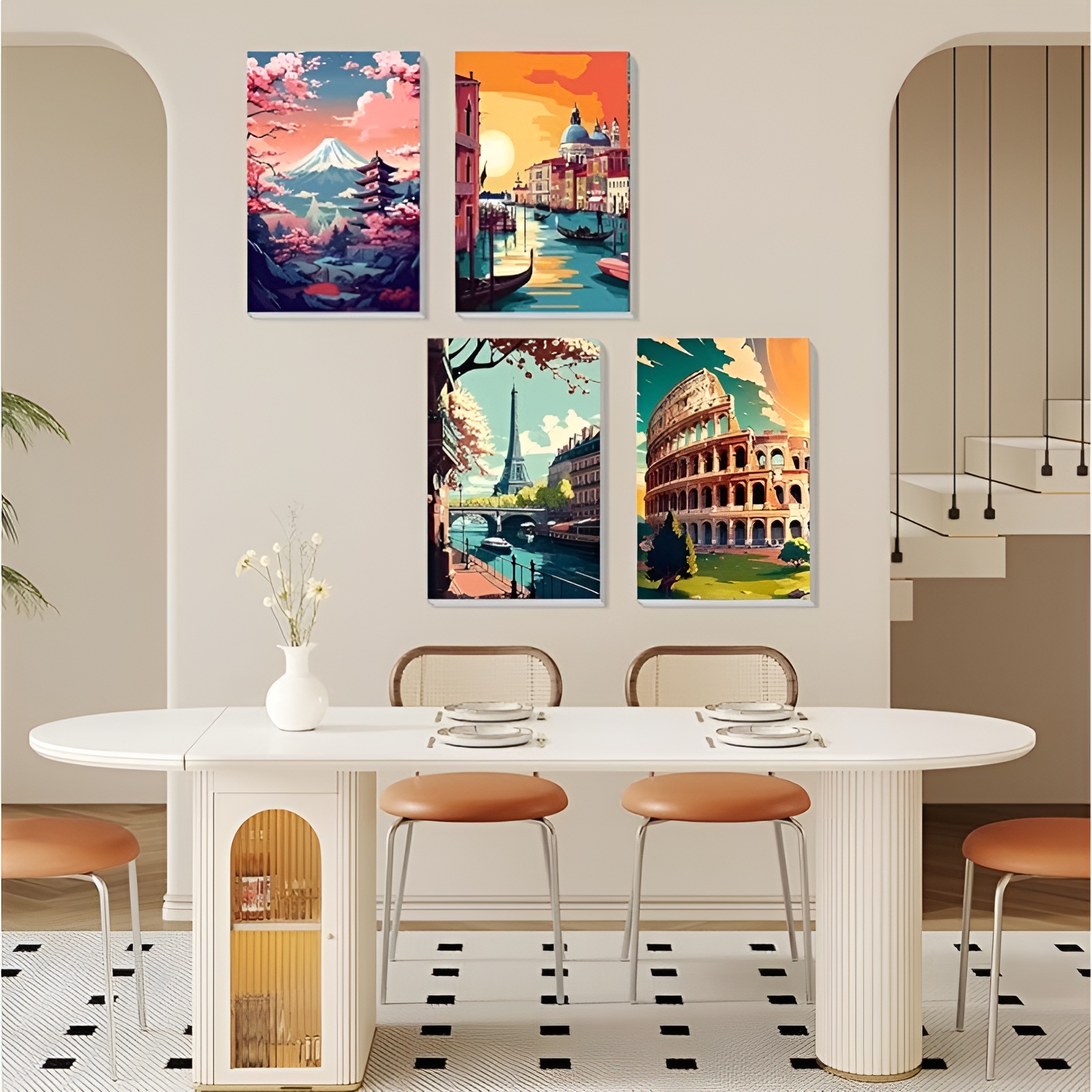 Canvas Paint by Numbers Kit for Adults with Acrylic Paints