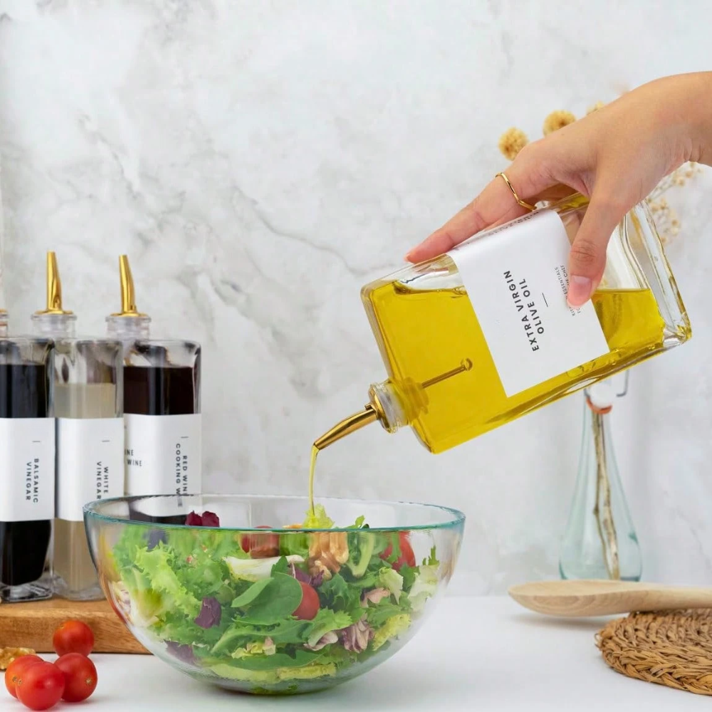 Olive Oil Dispenser Bottle For Kitchen, Automatic Pourer, Glass Dispenser For Kitchen, Olive Oil Cruet