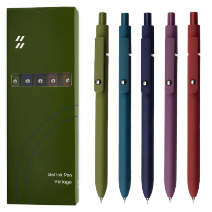 Retractable With Soft Matte Finish Gel Ink Pens