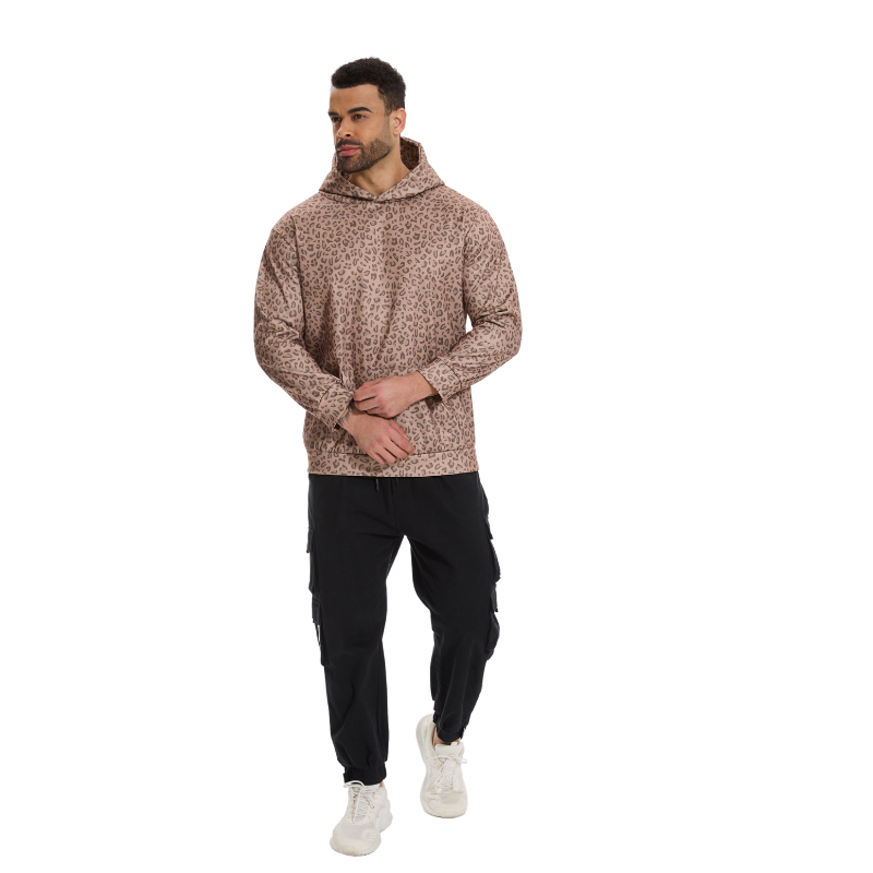 Fierce Leopard Print Hoodie-Amzemart