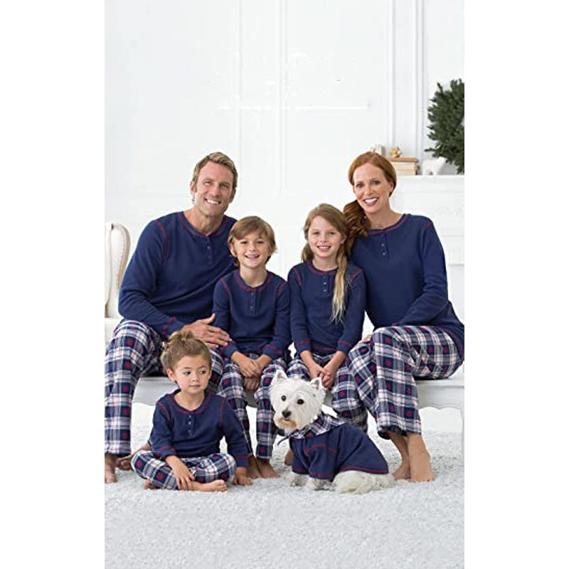 Christmas Snowfall Plaid Family Sets - Amzemart
