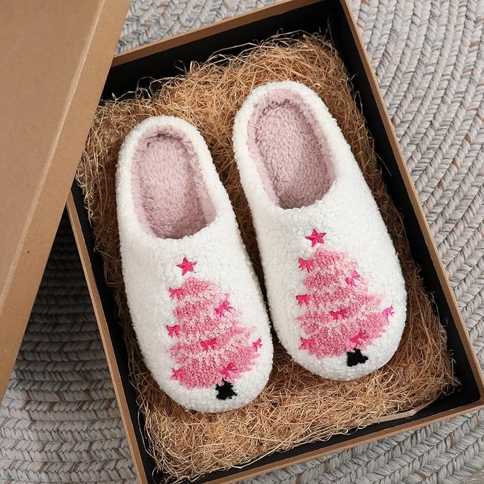 Christmas Soft Warm House Slippers Non Slip Indoor Outdoor Slippers