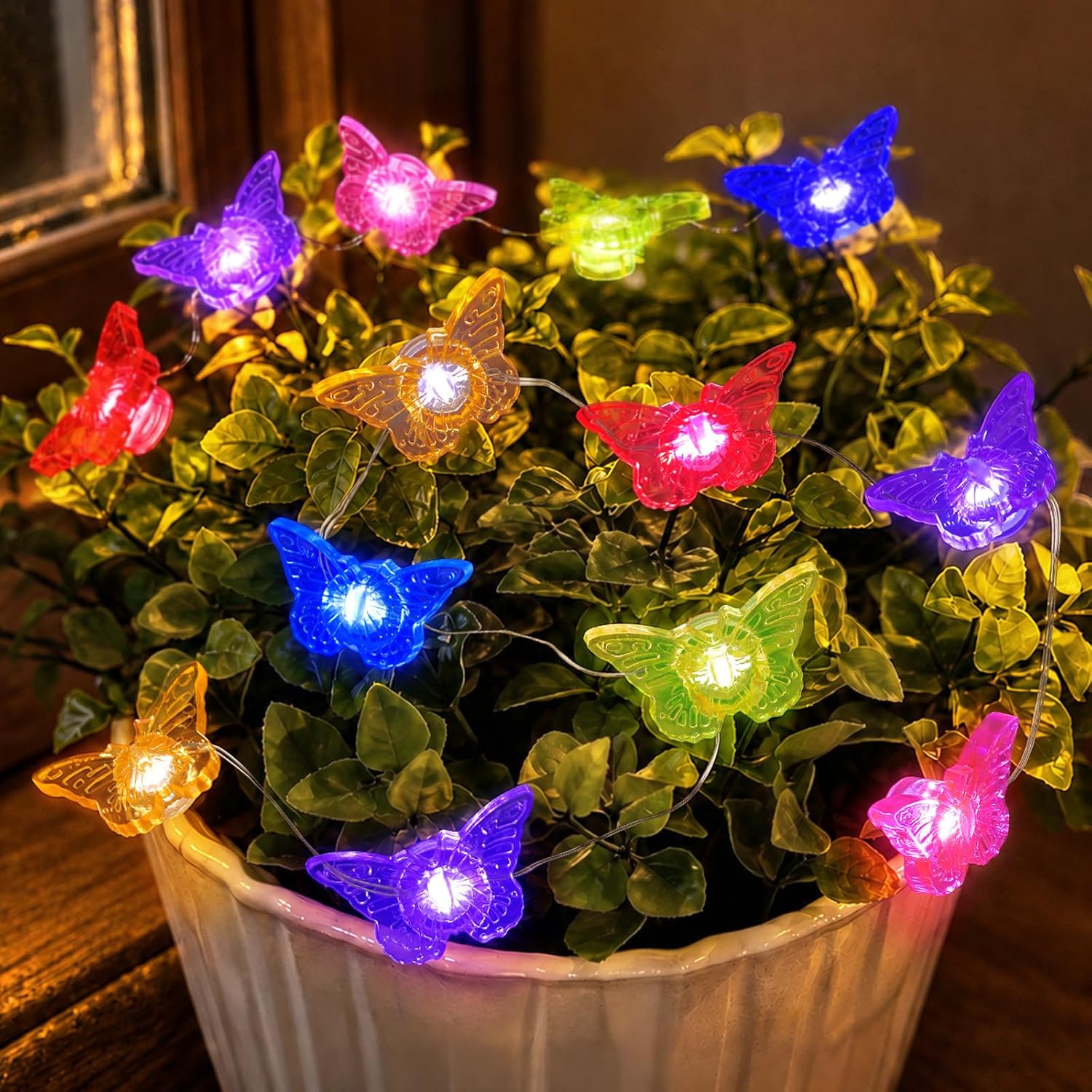 Mushroom Fairy Lights 10FT 30 LED Battery Operated String Lights for Room Decor