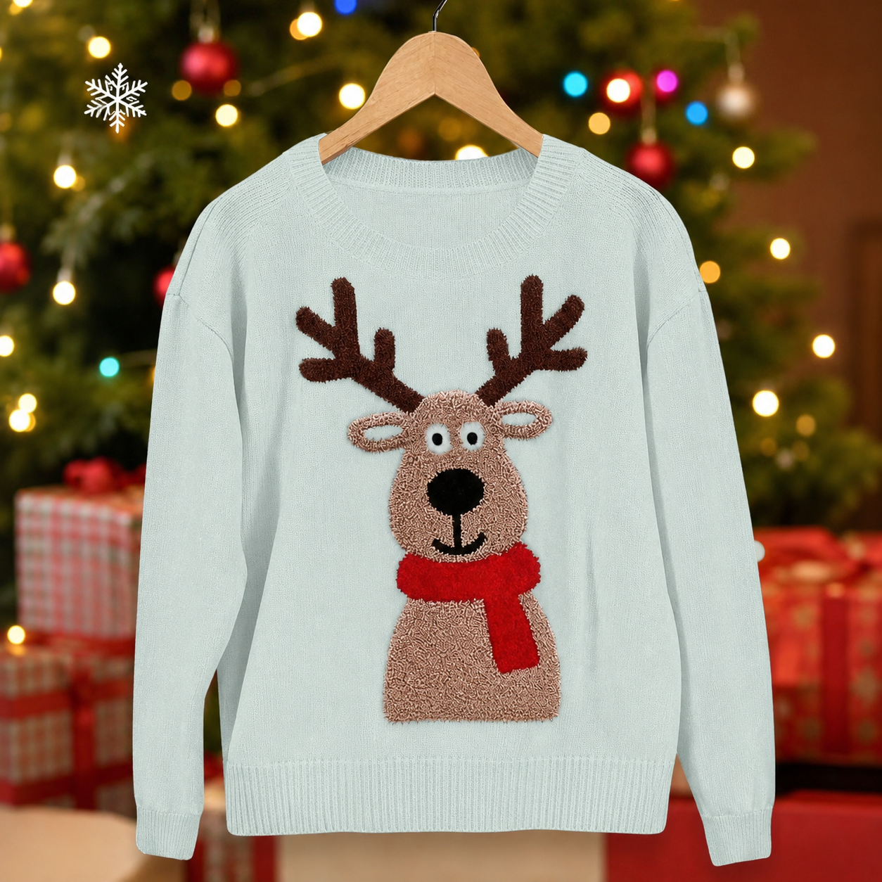 Christmas Deer Pattern Jacquard Sweater For Women