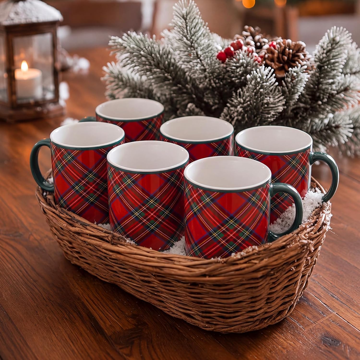 Christmas Tartan Mugs For Men And Women