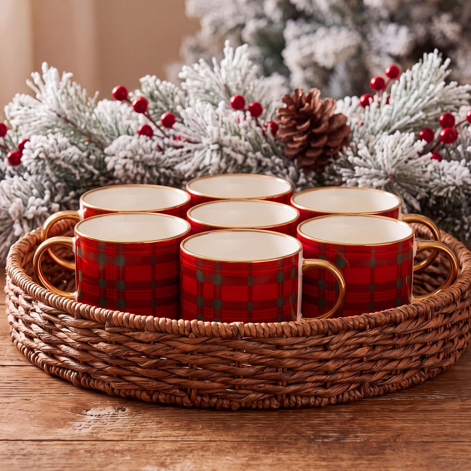 Christmas Tartan Mugs For Men And Women