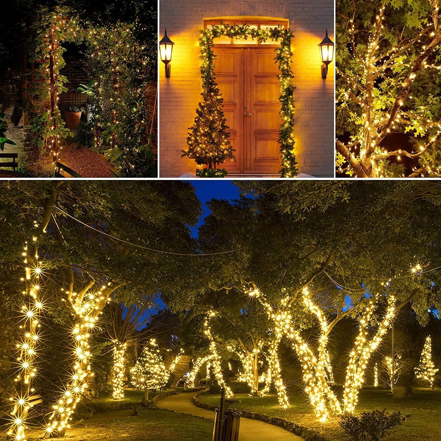 Solar String Lights 39FT 100 LED Waterproof Outdoor Lights