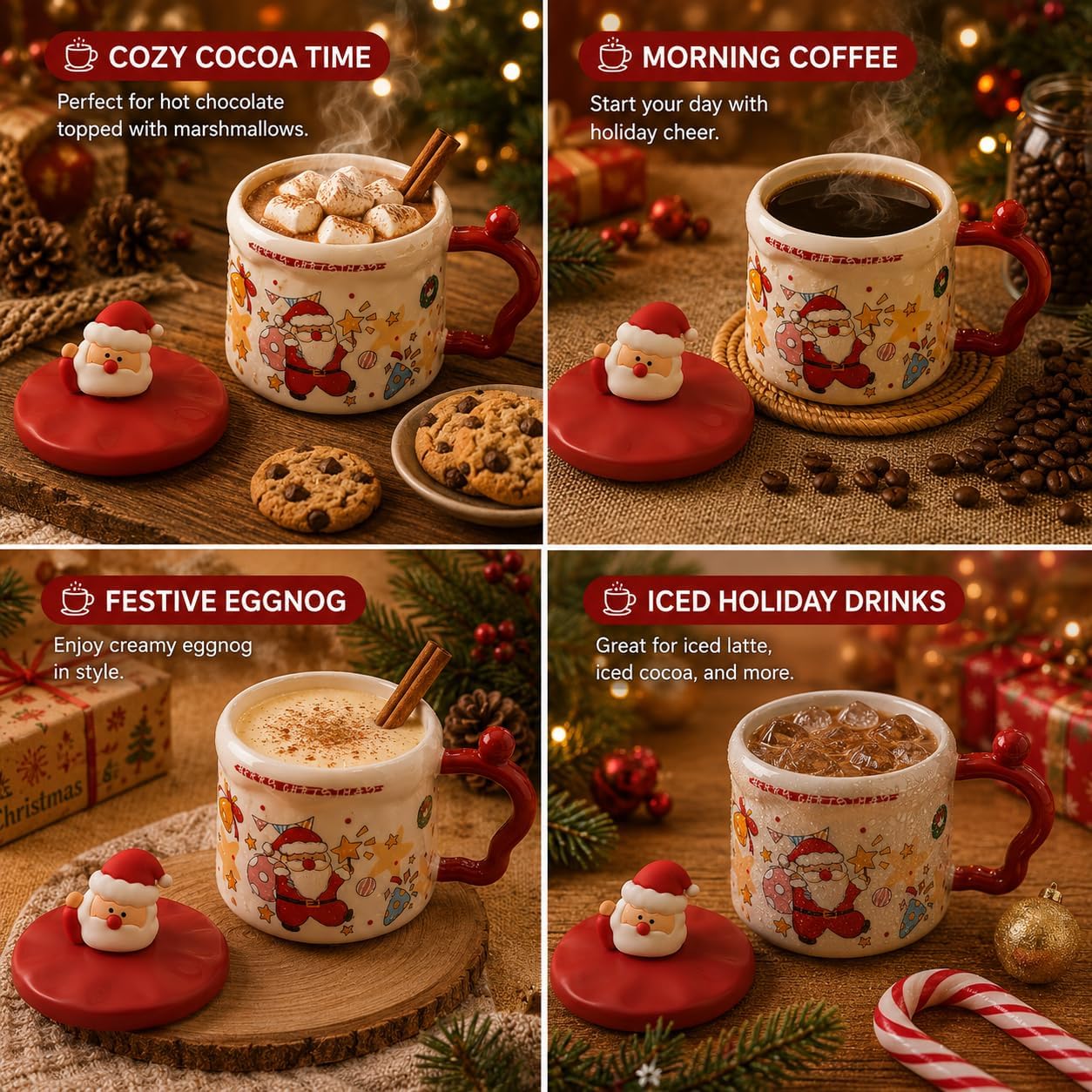 Christmas 13 Oz Mug With Ceramic Lid