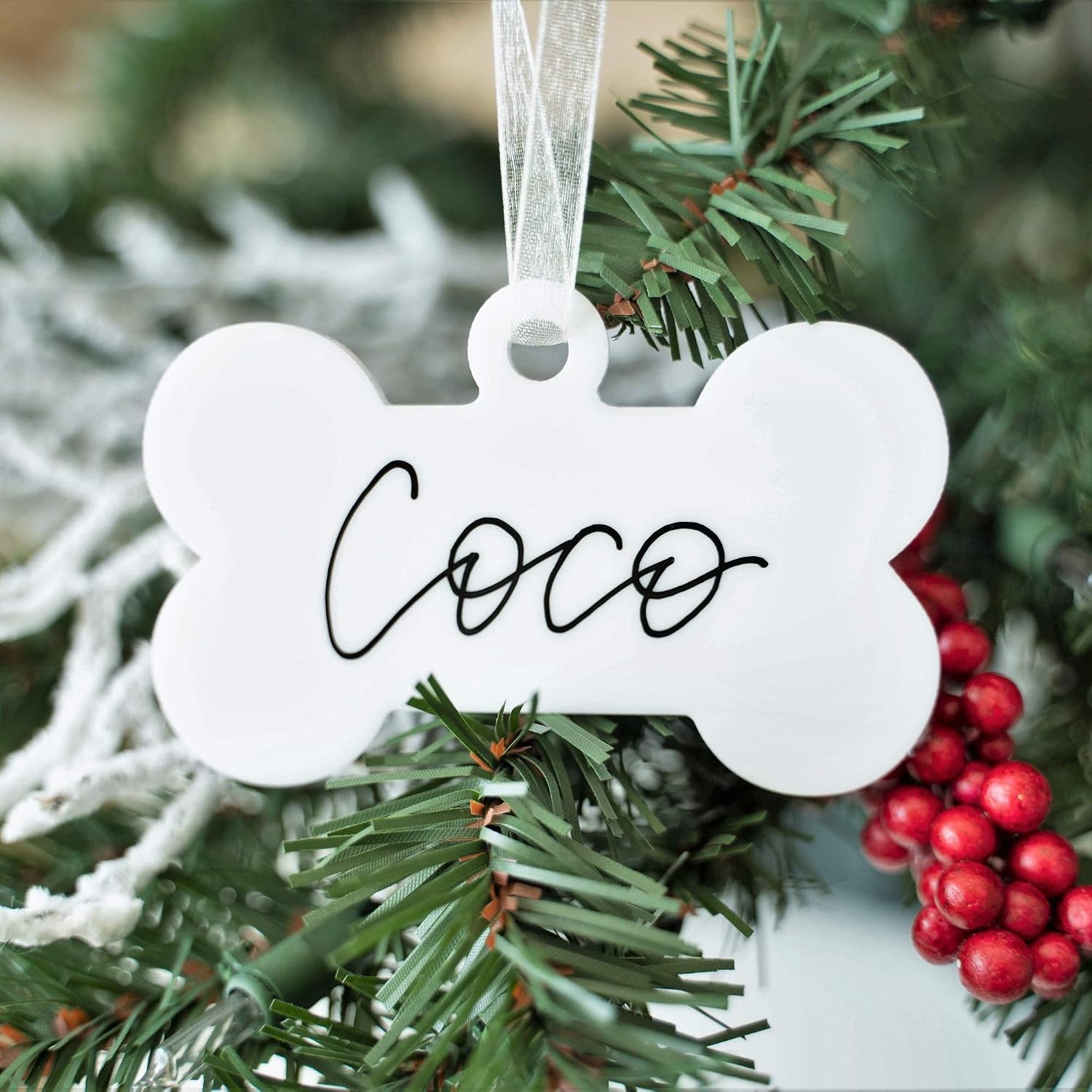 Personalizable Christmas Tree Hanging Ornament Set For Pets