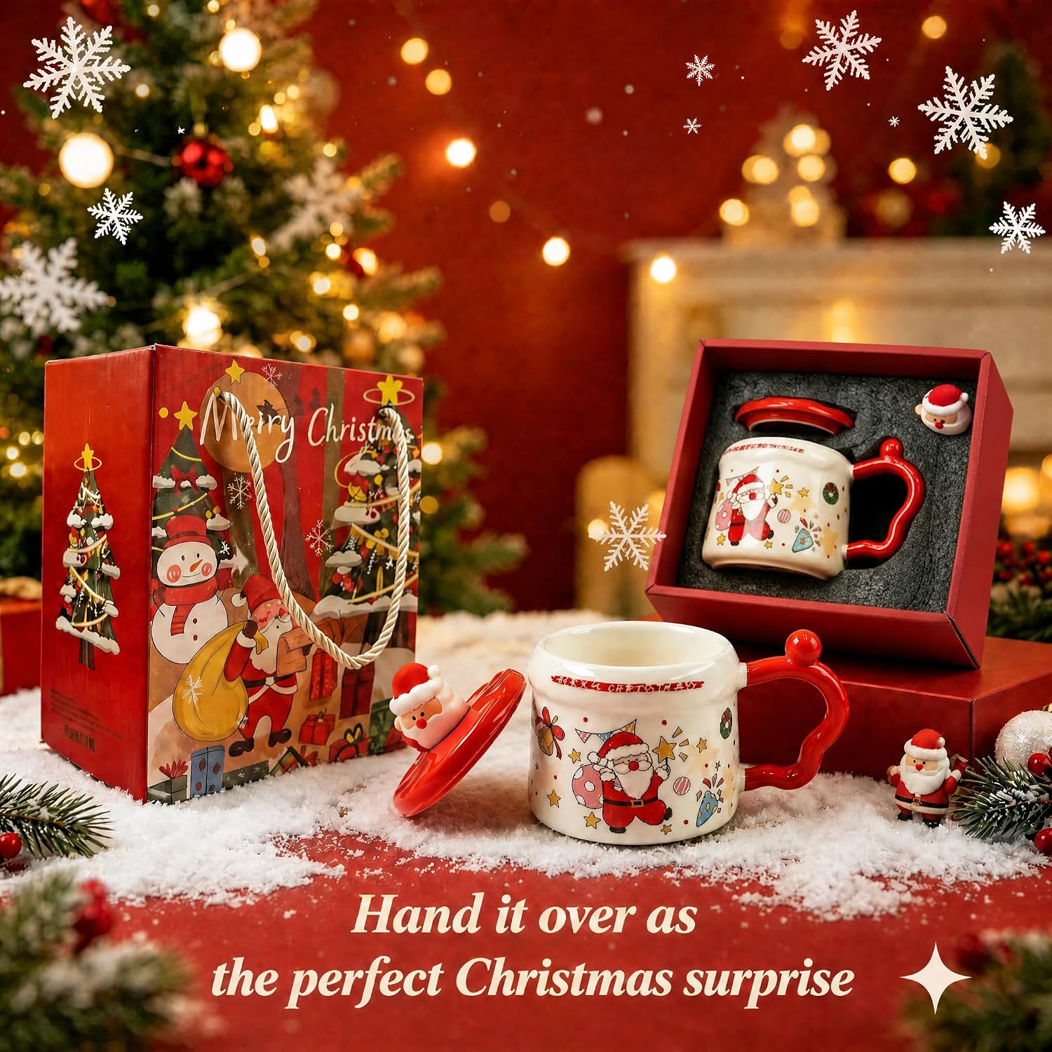 Christmas 13 Oz Mug With Ceramic Lid