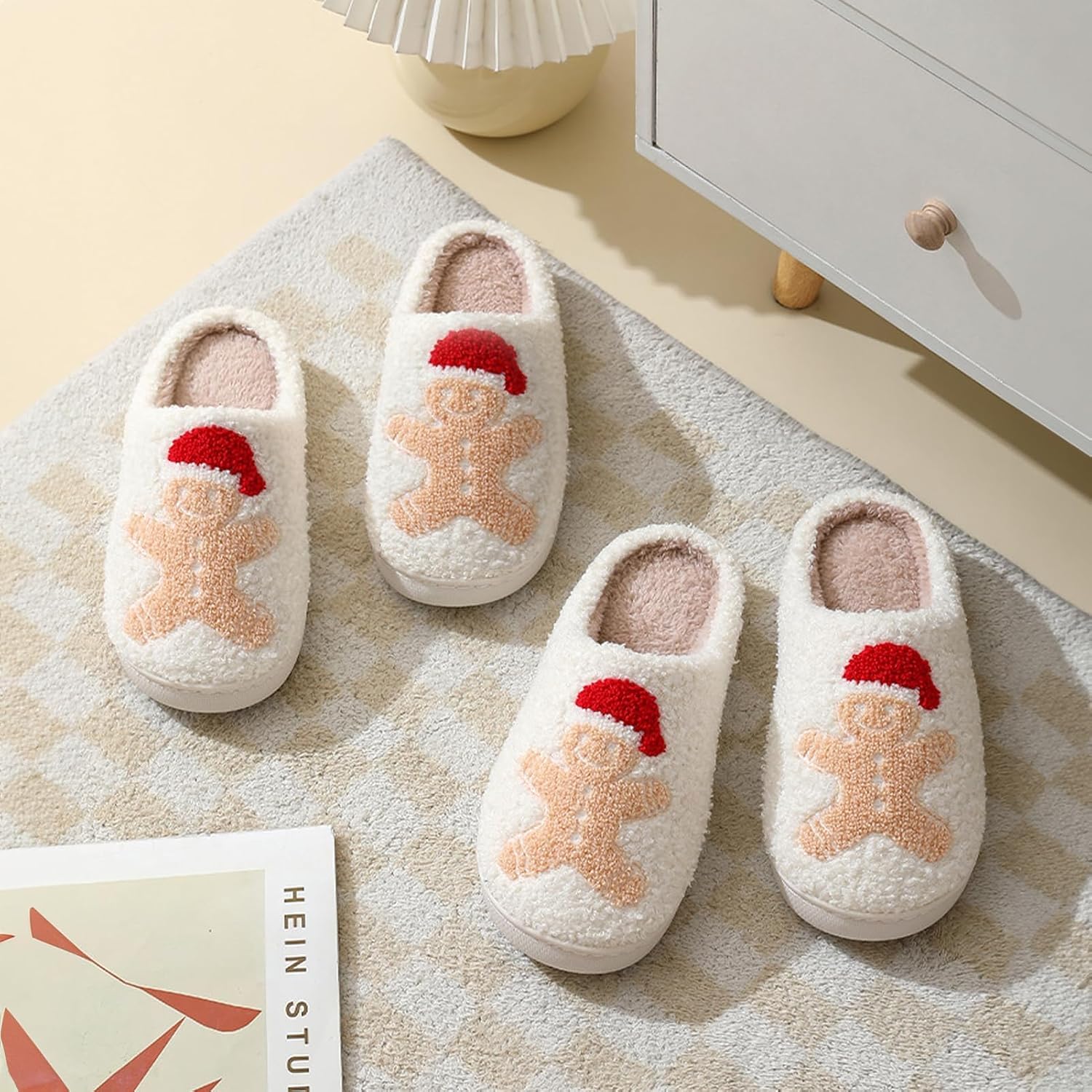 Christmas Memory Foam Soft Warm Home Slippers for Men and Women