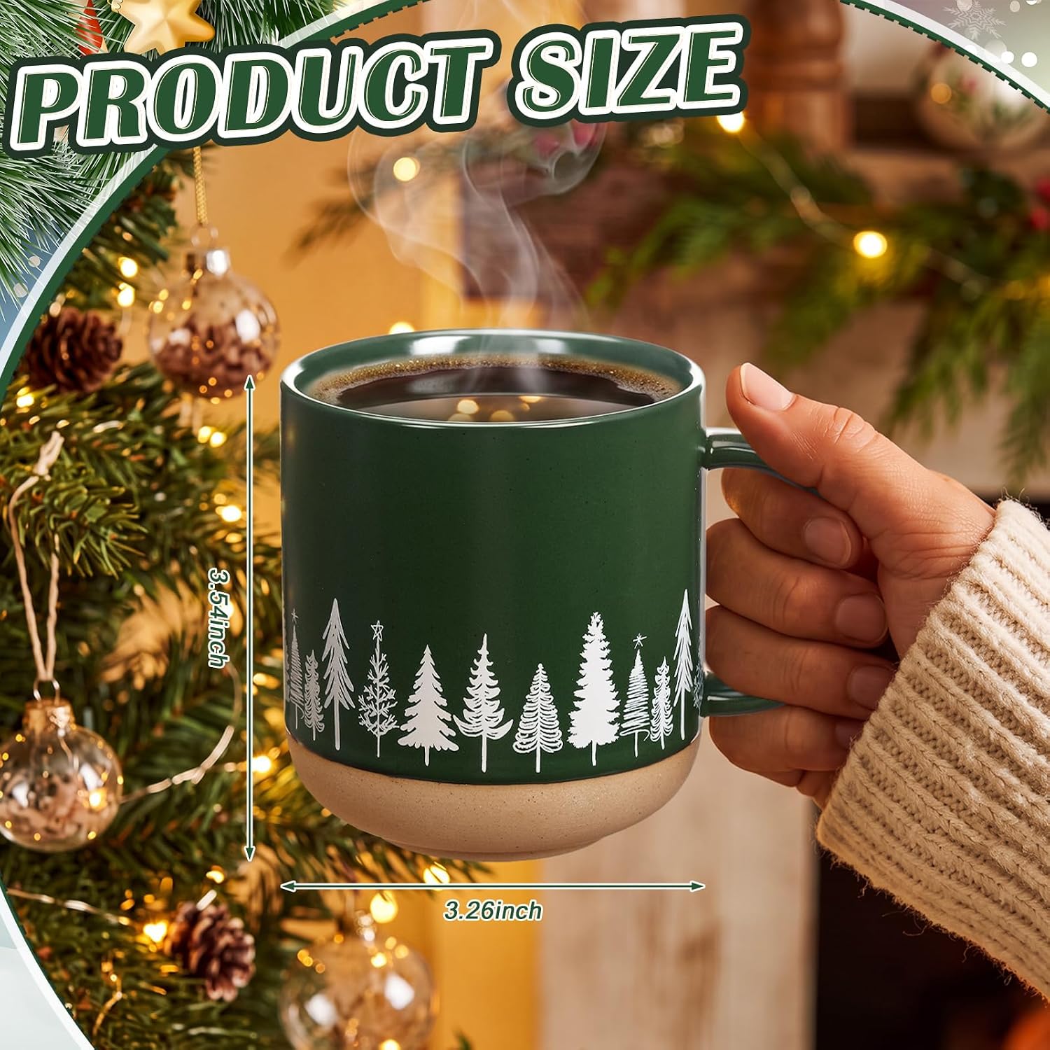2 Pieces Christmas Espresso Cups Set For Gifts
