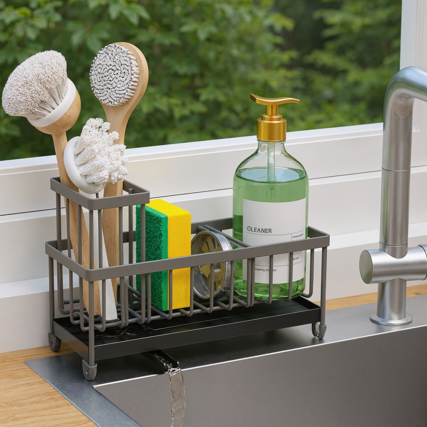 Rotating Spout Kitchen Sink Caddy