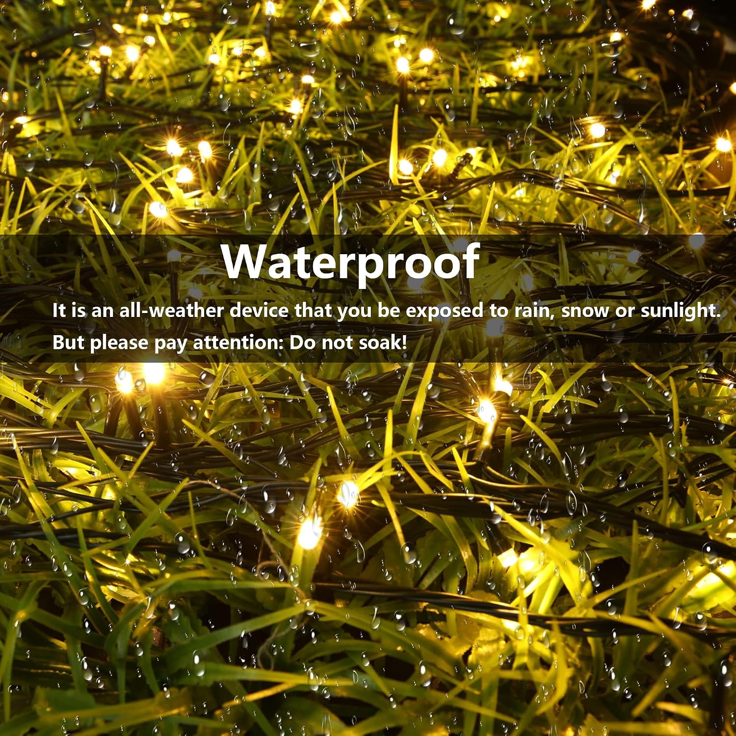 Solar String Lights 39FT 100 LED Waterproof Outdoor Lights