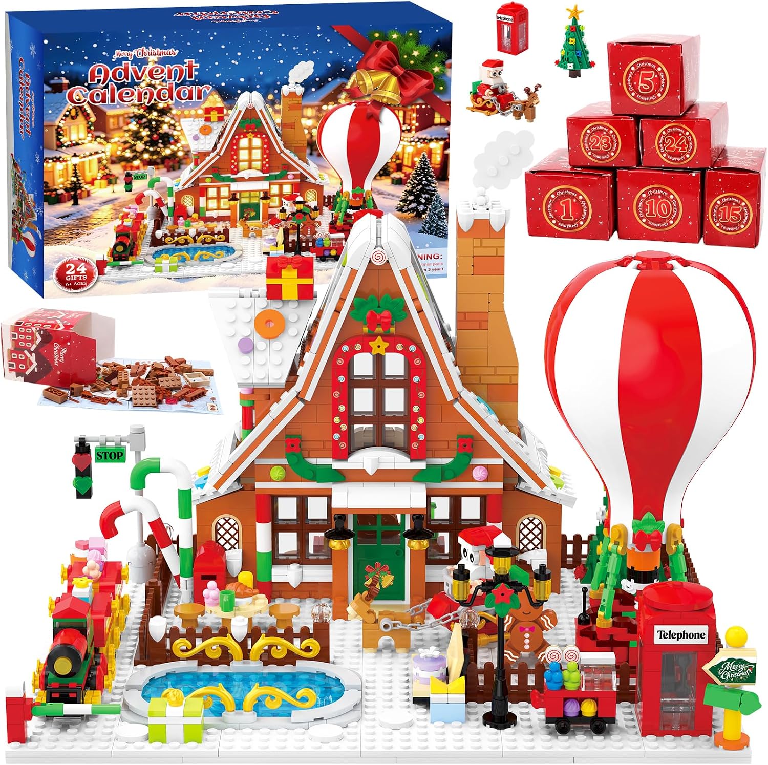 Gingerbread House Advent Calendar Building Set