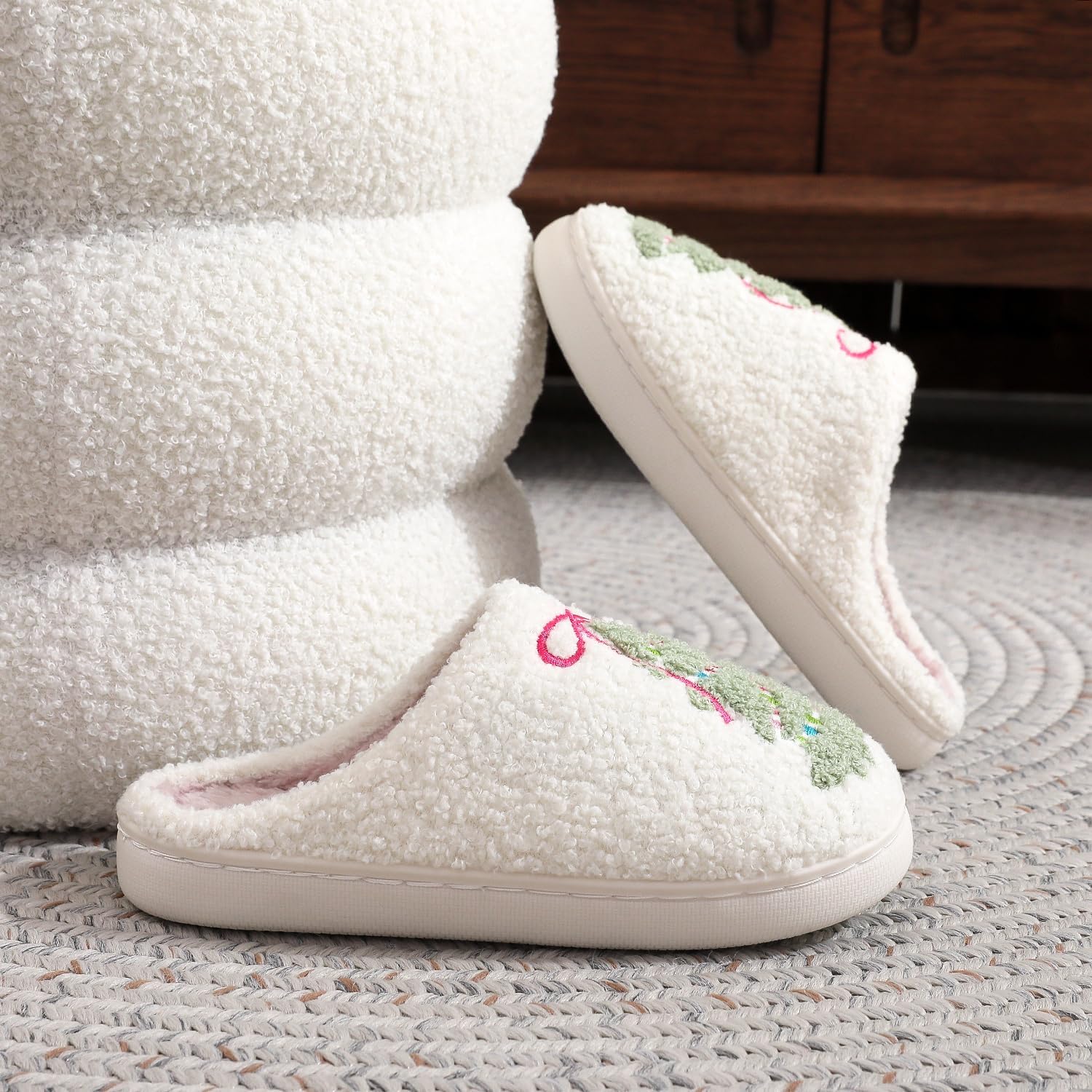 Christmas Soft Plush Warm Fuzzy Slippers for Women and Men