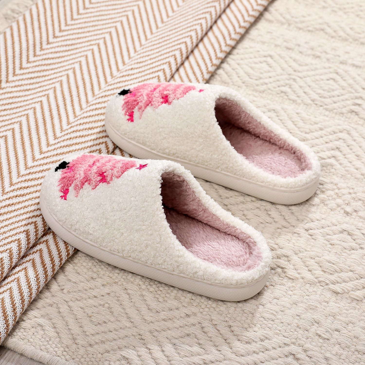 Christmas Soft Plush Warm Fuzzy Slippers for Women and Men
