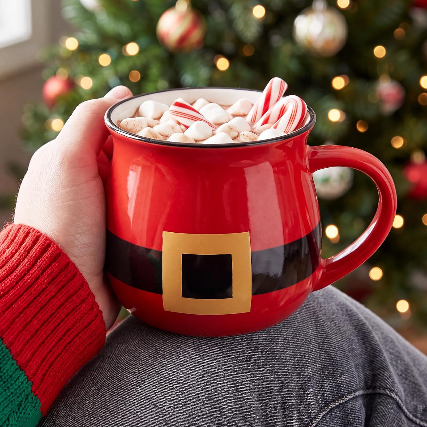 6 Pieces Christmas Themed Coffee Mugs With Handle