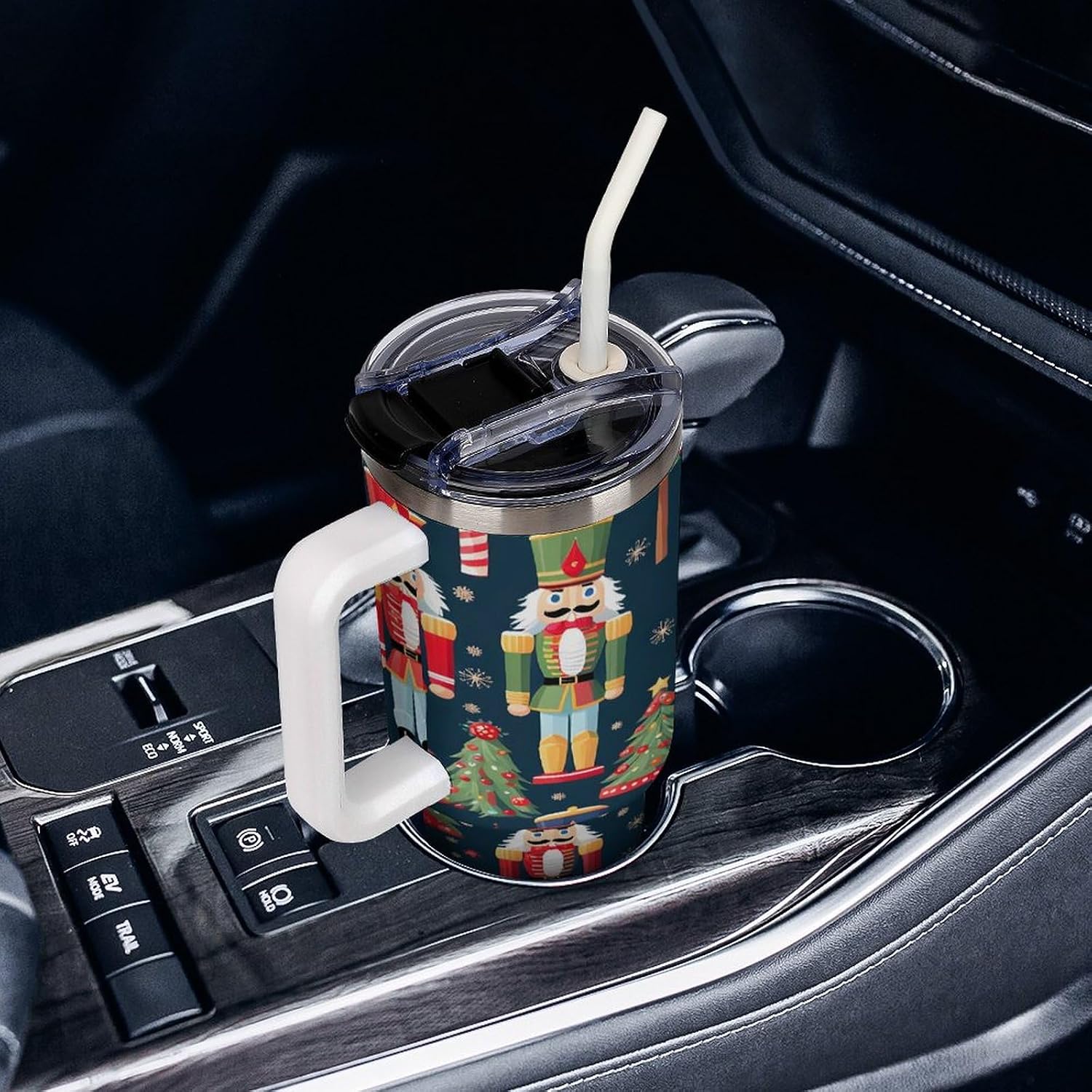40 Oz Christmas Nutcracker Tree Stainless Steel Insulated Travel Tumbler