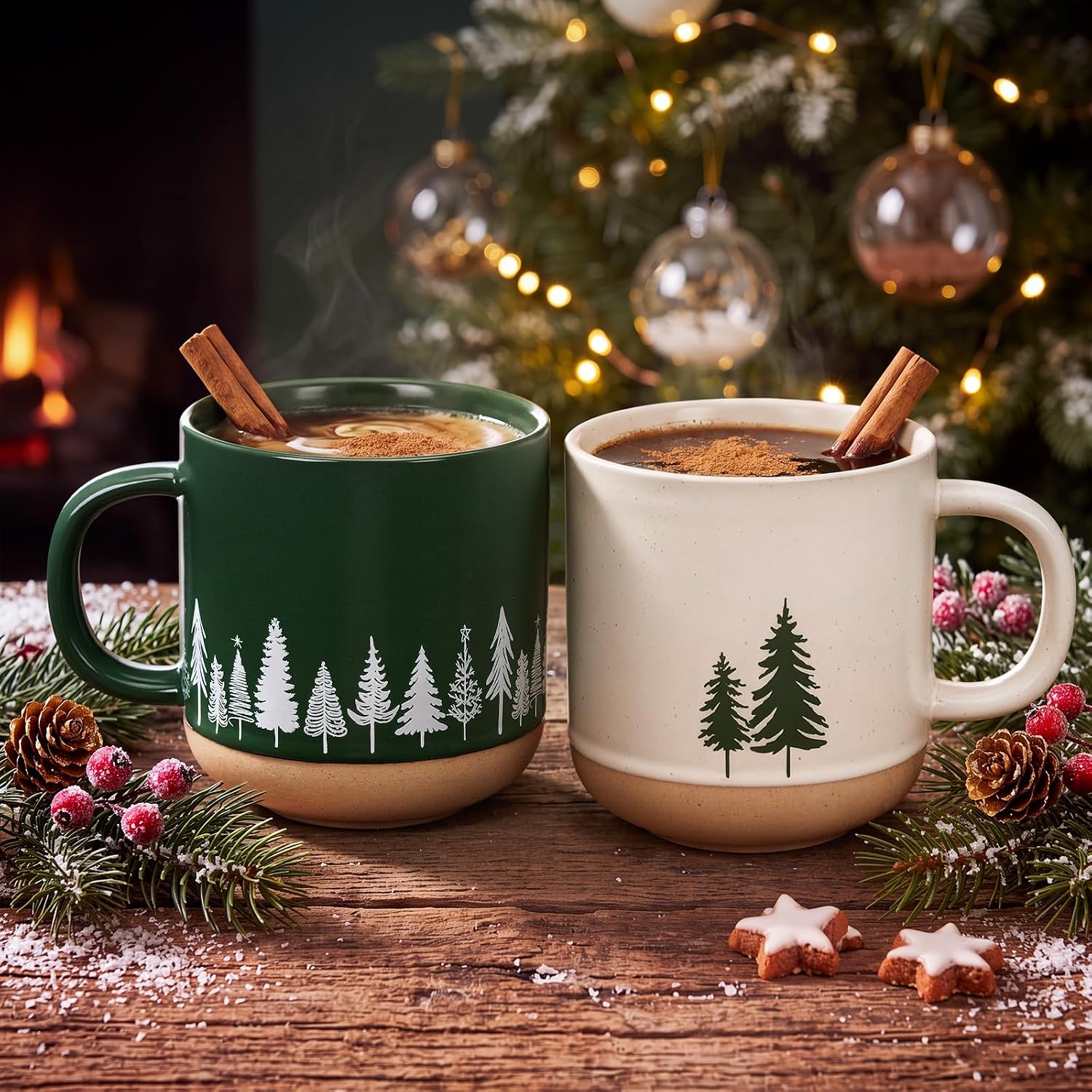 2 Pieces Christmas Espresso Cups Set For Gifts