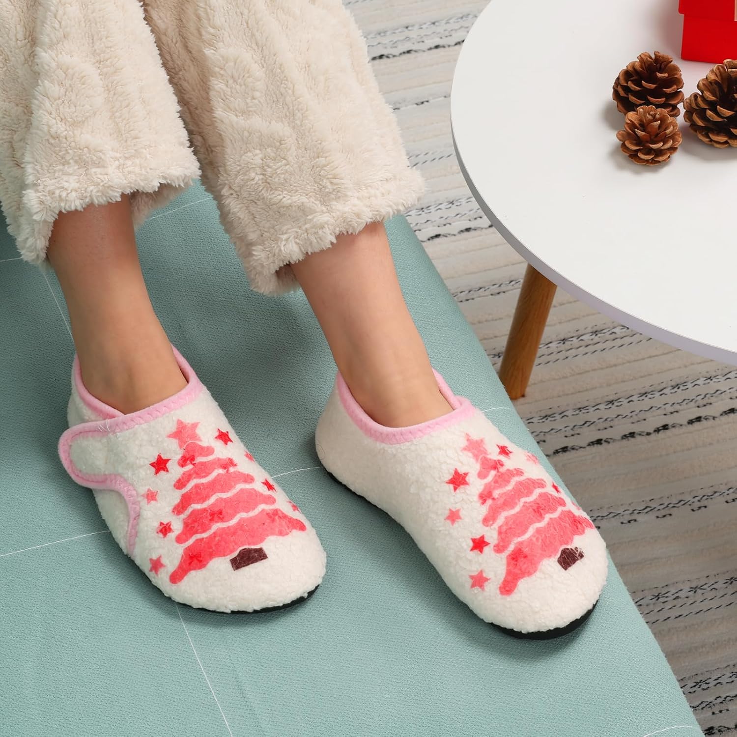 Christmas Non Slip House Slippers for Women and Men