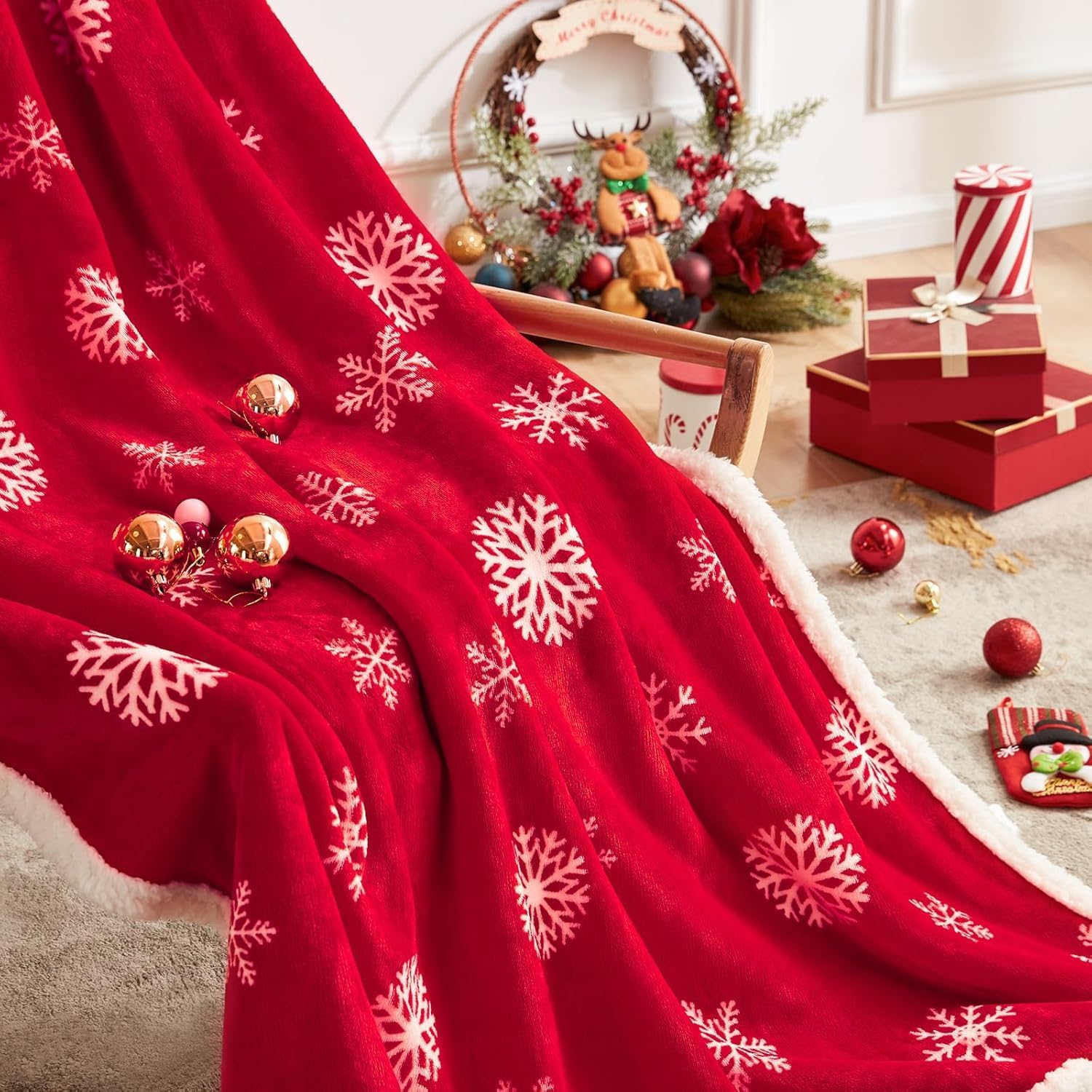 Cozy Christmas Blanket For Couch And Bed