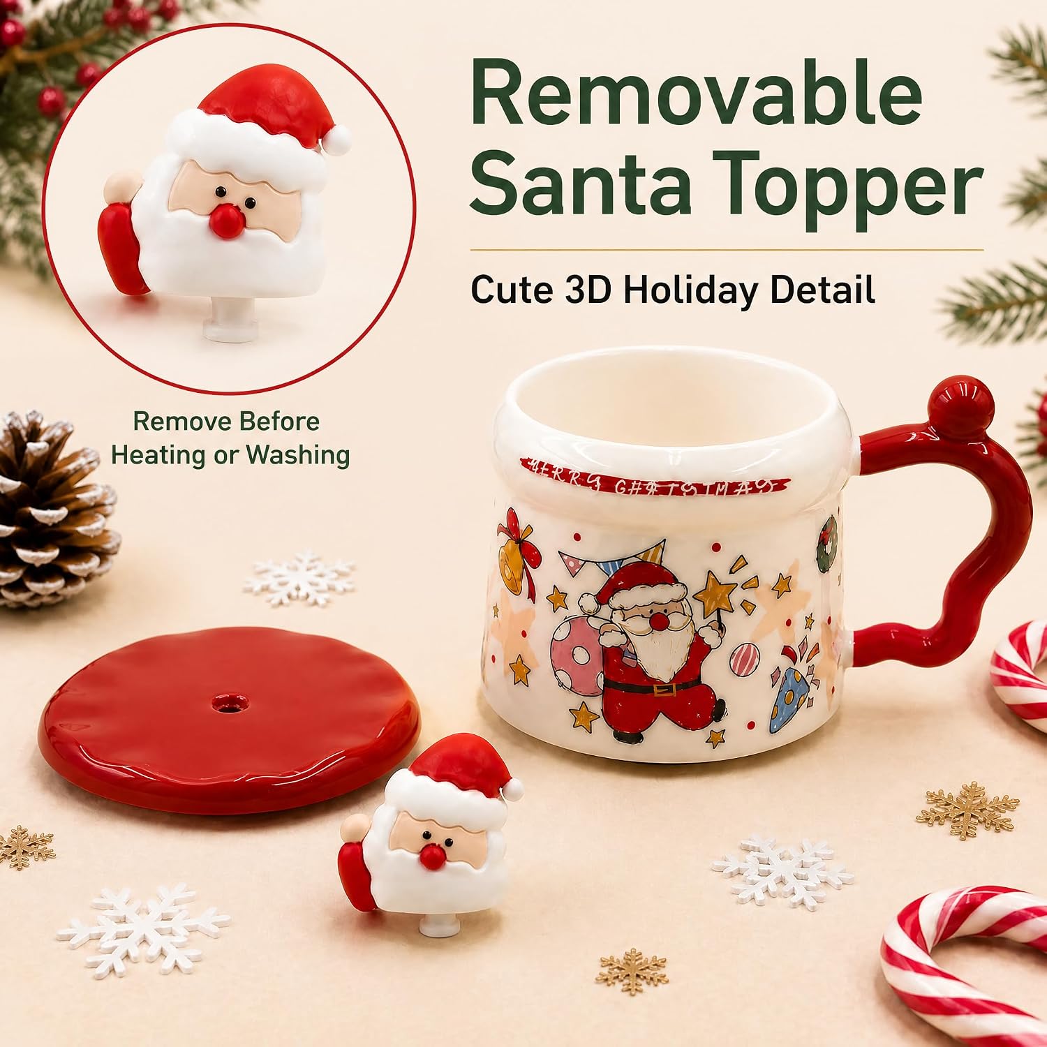 Christmas 13 Oz Mug With Ceramic Lid
