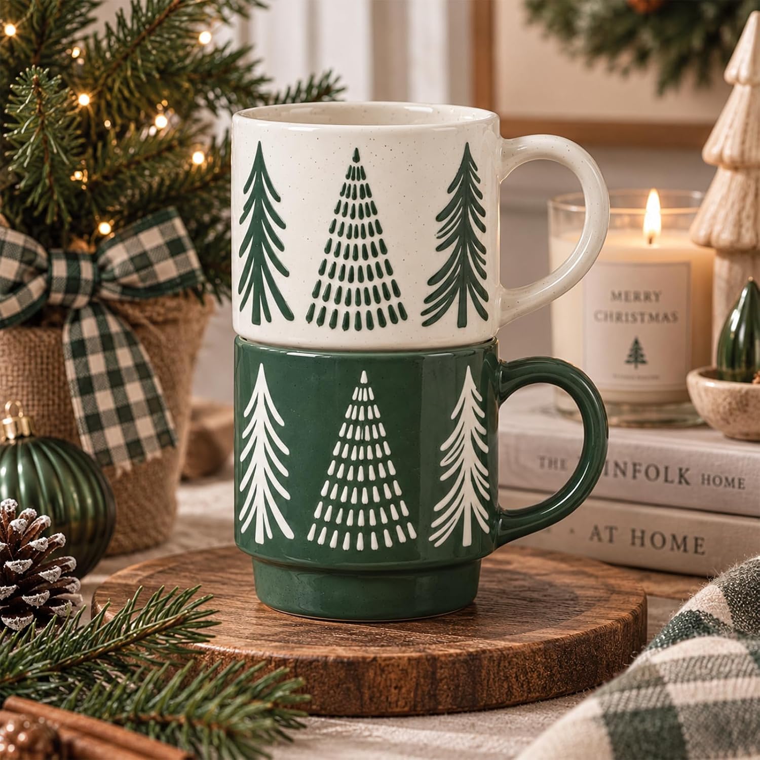 2 Pieces Christmas Espresso Cups Set For Gifts