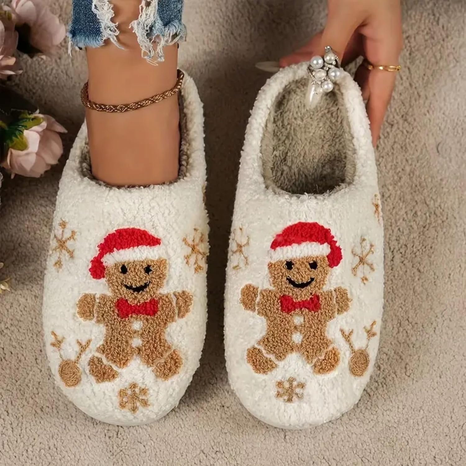 Christmas Memory Foam Soft Warm Home Slippers for Men and Women
