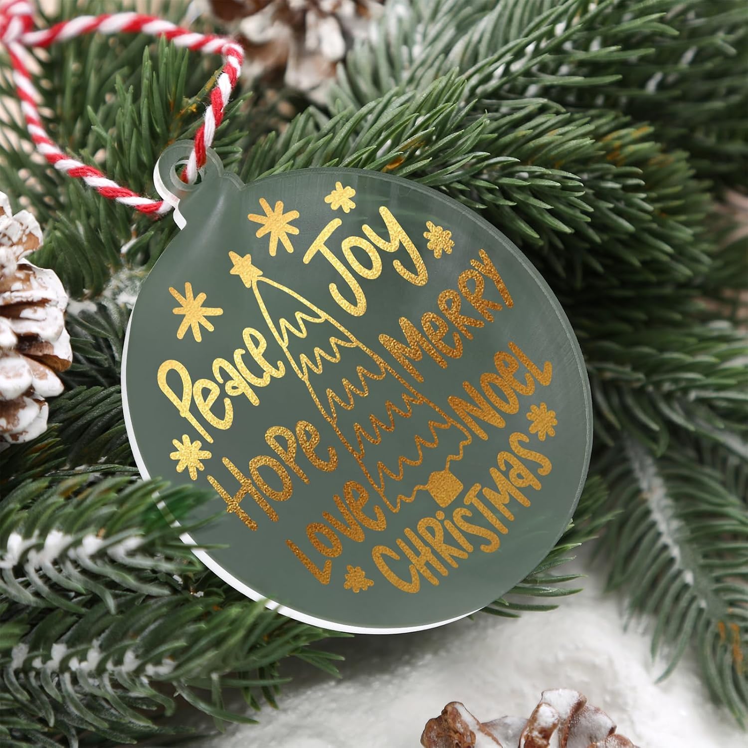 Personalizable Christmas Tree Hanging Ornament Set For Pets