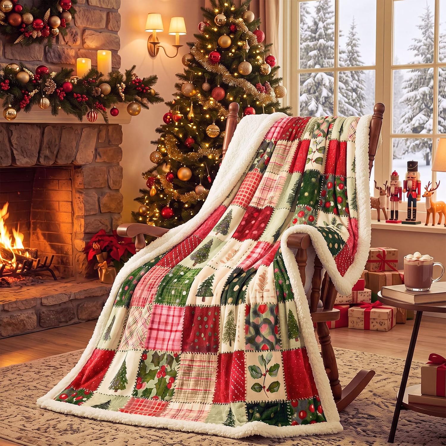 Soft Christmas Blanket For Couch And Bed