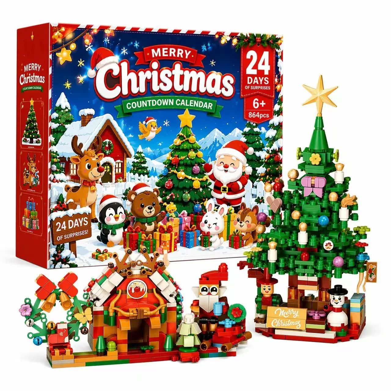 24 Day Christmas Advent Building Blocks  
