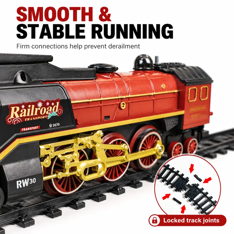 Classic Christmas Railway Train Set With Remote Control