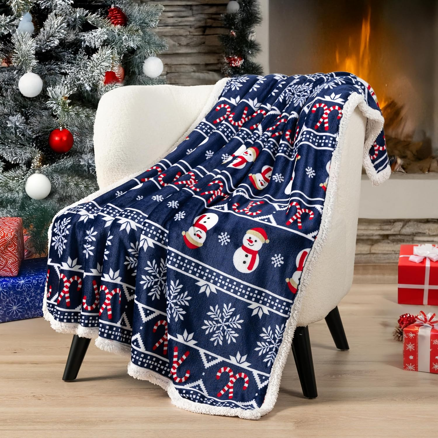 Christmas Sherpa Throw Blanket For Men And Women