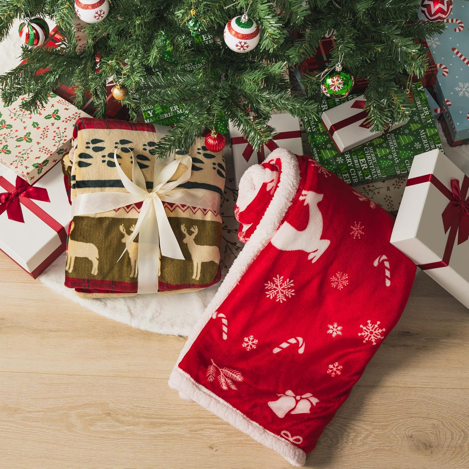Christmas Sherpa Throw Blanket For Men And Women