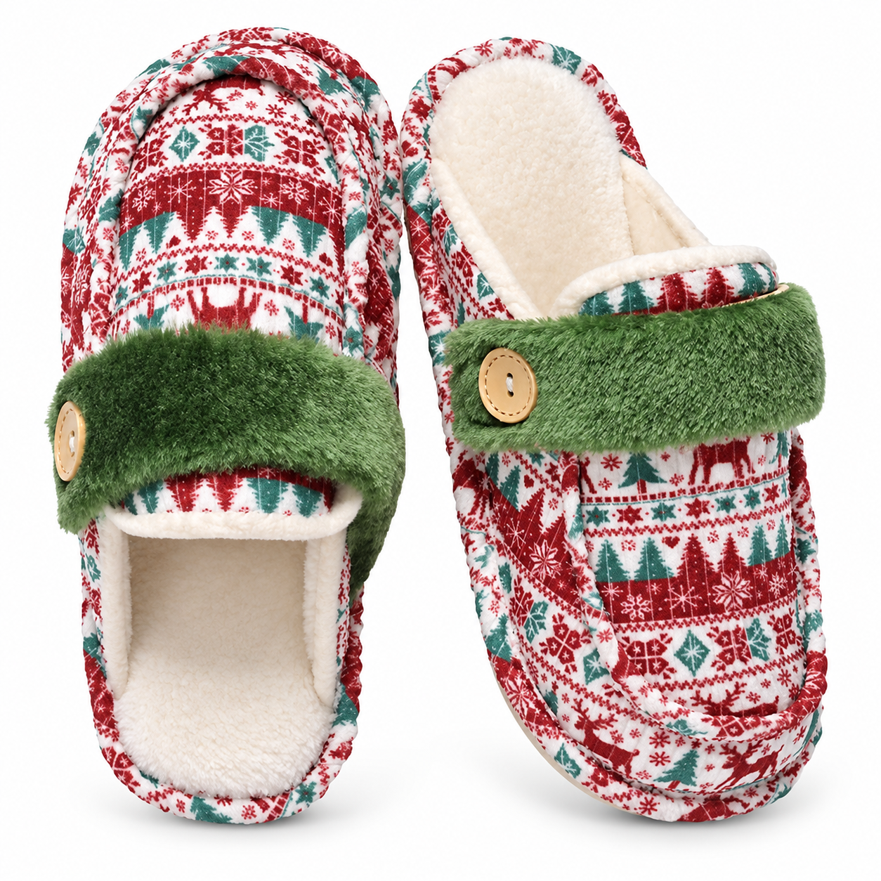 Christmas Soft Warm Memory Foam House Slippers For Women And Men