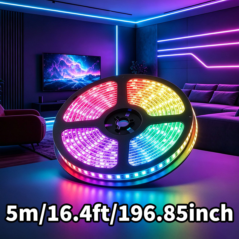 Battery Powered Decorative LED Strip Lights with Easy Button Control