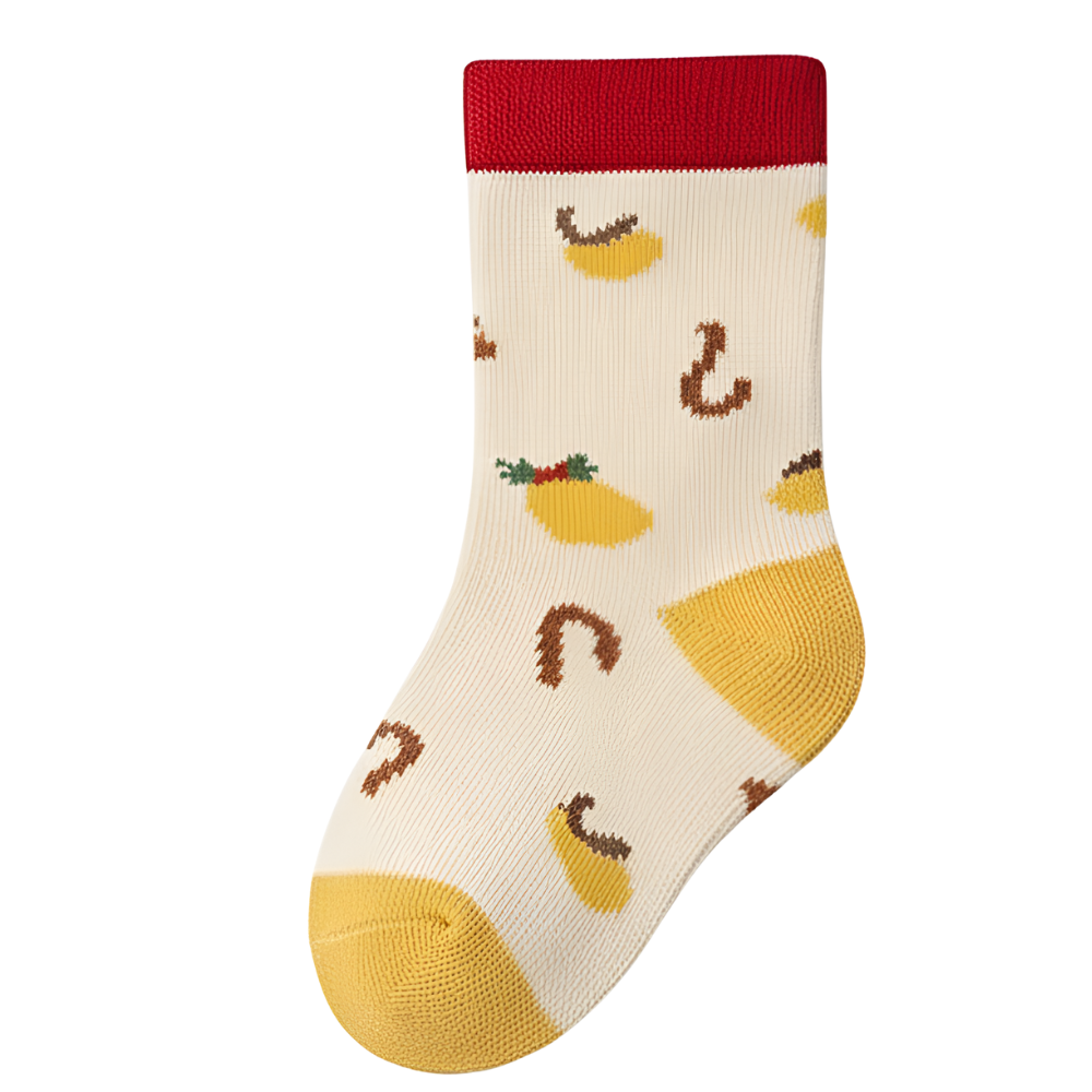 5 Pairs Of Christmas Cartoon Design Socks