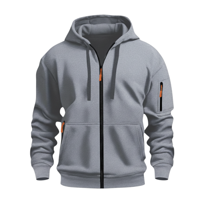Hooded Zip Up Jacket For Men
