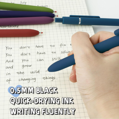 Retractable With Soft Matte Finish Gel Ink Pens