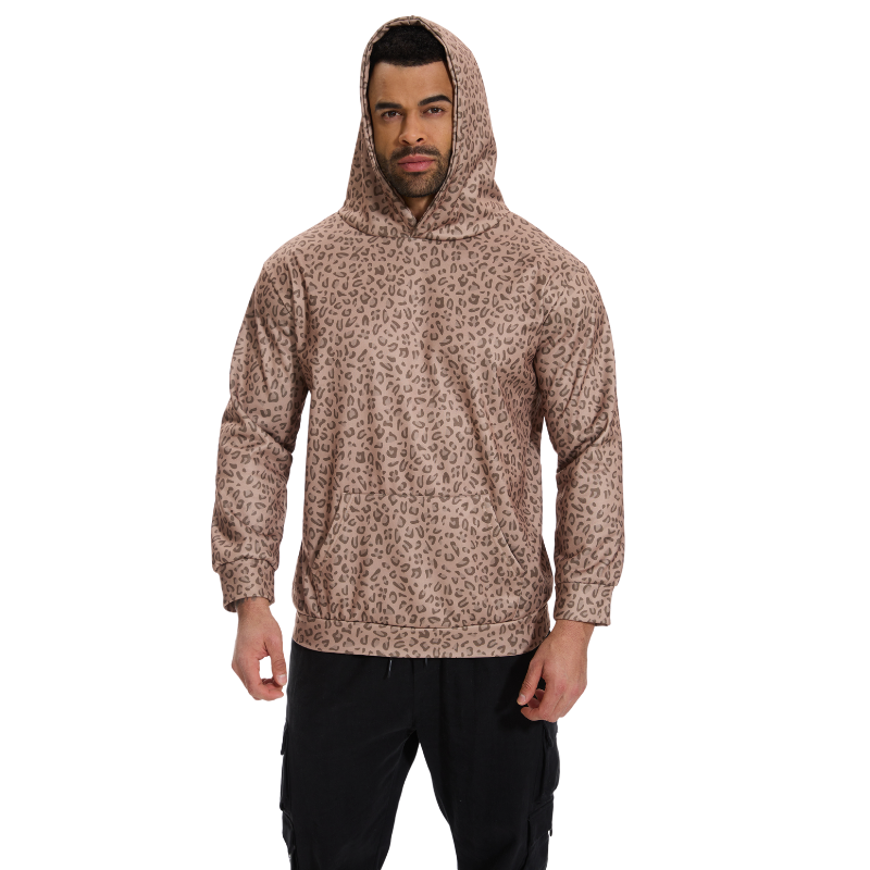 Fierce Leopard Print Hoodie-Amzemart