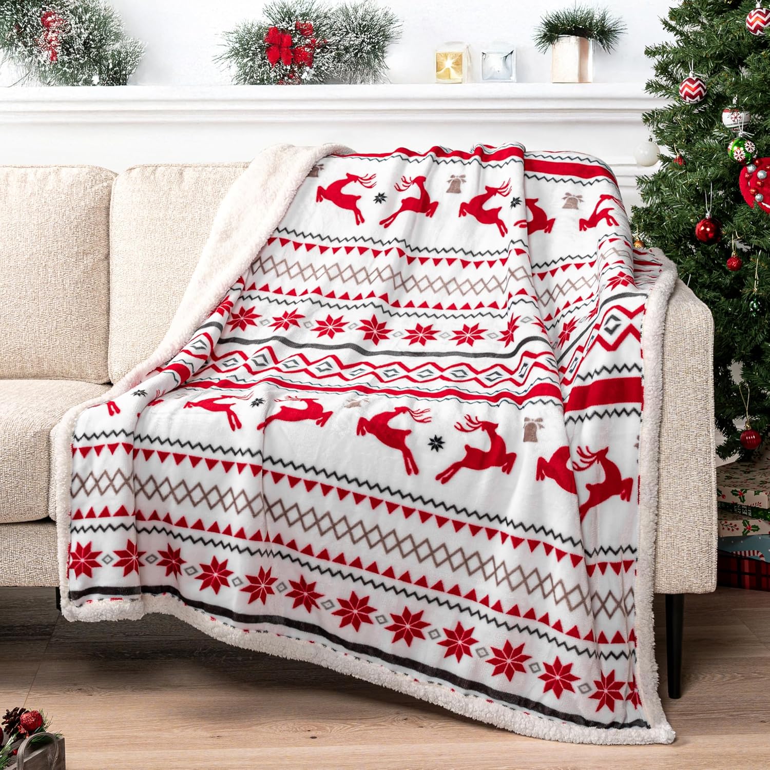 Christmas Holiday Winter Cozy Blanket For Men And Women