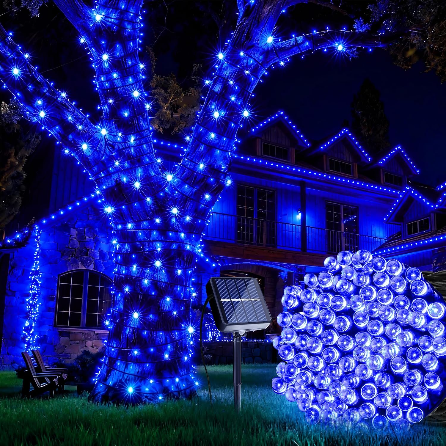 Solar String Lights 39FT 100 LED Waterproof Outdoor Lights