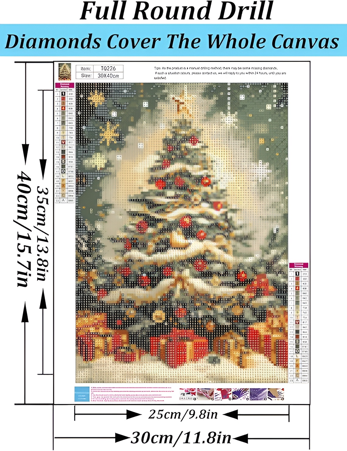Winter Christmas Tree Star Diamond Art Kits for Adults