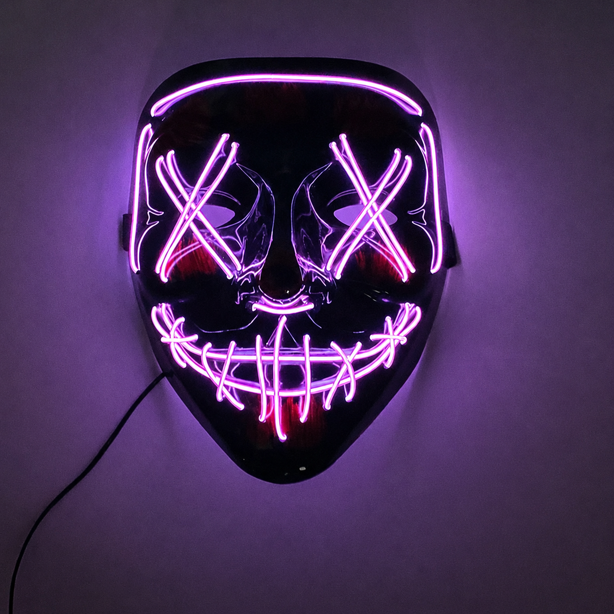 LED Light Up Cosplay Mask For Festivals Costume Parties And Events