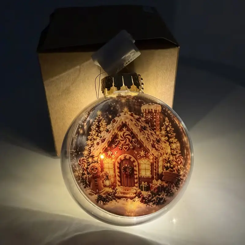 Mini Holiday Warm Led Light Up Glowing Christmas Story Ornament