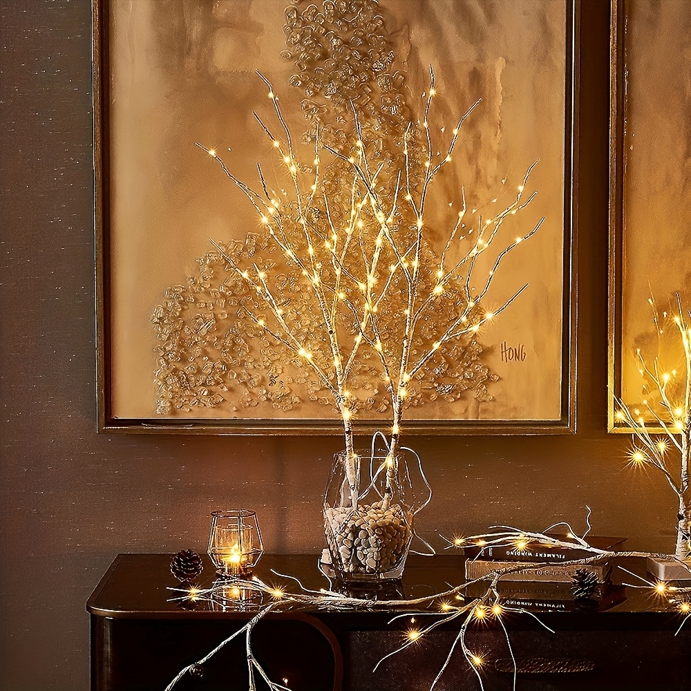 Battery Powered LED Branch Lights for Indoor and Outdoor Holiday Decoration