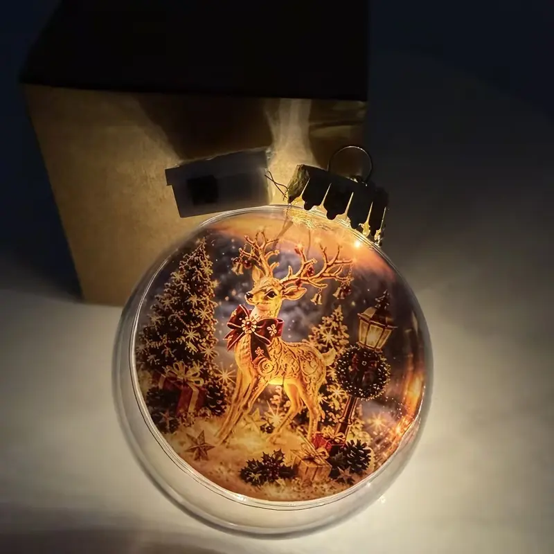 Mini Holiday Warm Led Light Up Glowing Christmas Story Ornament