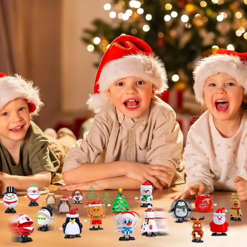 30 Pieces Christmas Wind Up Toys For Kids     